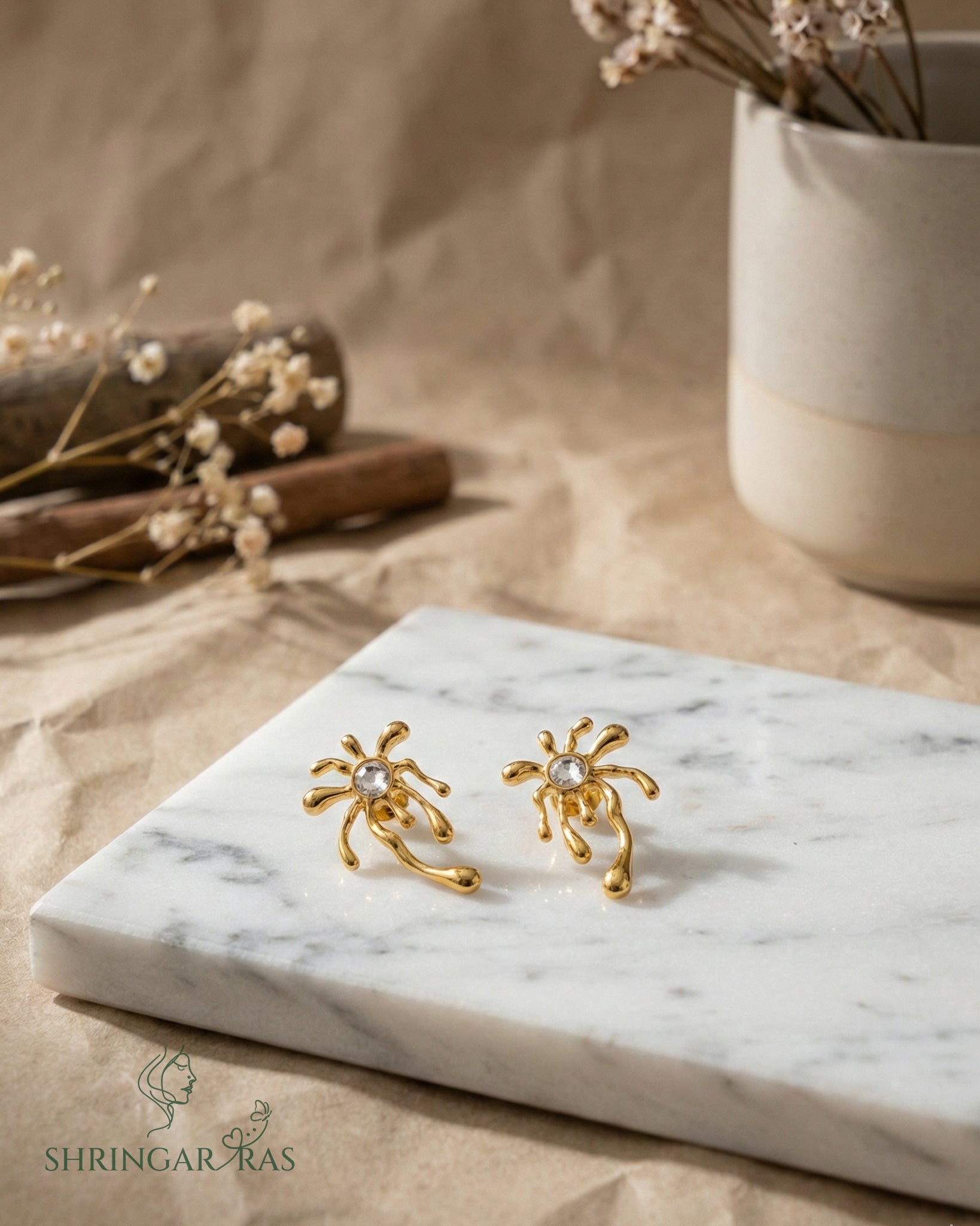Elegant Star Cuff Earrings
