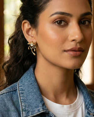 Elegant Star Cuff Earrings - flat lay view - Shringar Ras