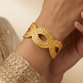 Oval Shape Anti Tarnish Cuff Bangle