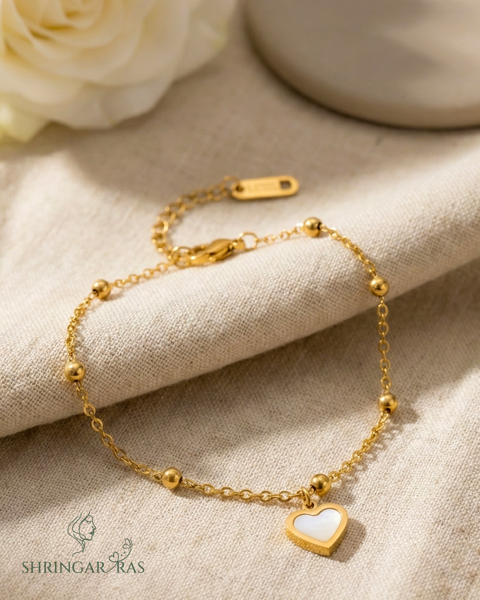Single heart Pendant Bracelet