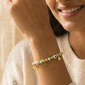 Evil Eye Moti Flower Bracelet