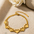 Sparkle Heart Bracelet - front view - shimmering heart design - Shringar Ras