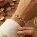 Infinity Tennis Brass Diamond Bracelet