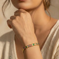 Snake Chain Multicolor Crystal Bracelet