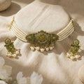 Traditional Rajwadi Pearl Choker Necklace Set