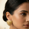 Flower with Pearl Drop Earrings
