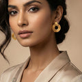 Creative Circle Texture Earrings