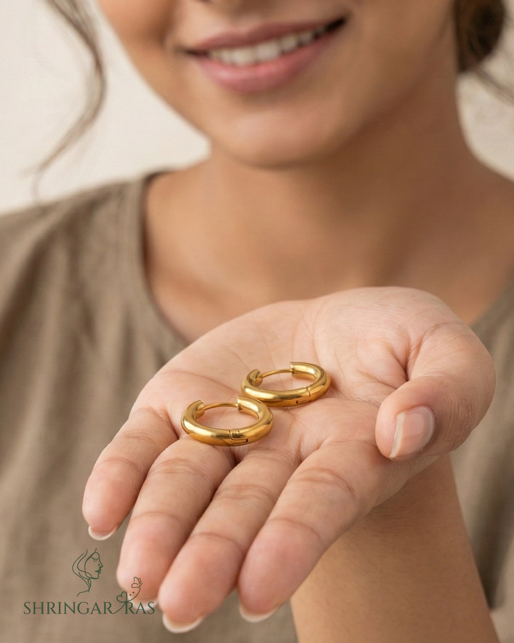 Round Hoop Earrings