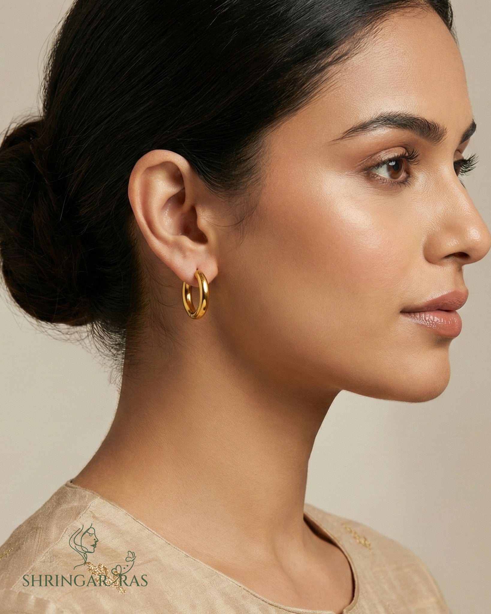 Round Hoop Earrings