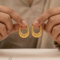 U Snake Texture Hoop Earrings
