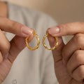 Twisted Circle Hoop Earrings