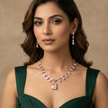 Twilight Crystal Rose Gold Necklace Set