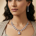 Twilight Crystal Rhodium Plated Necklace Set