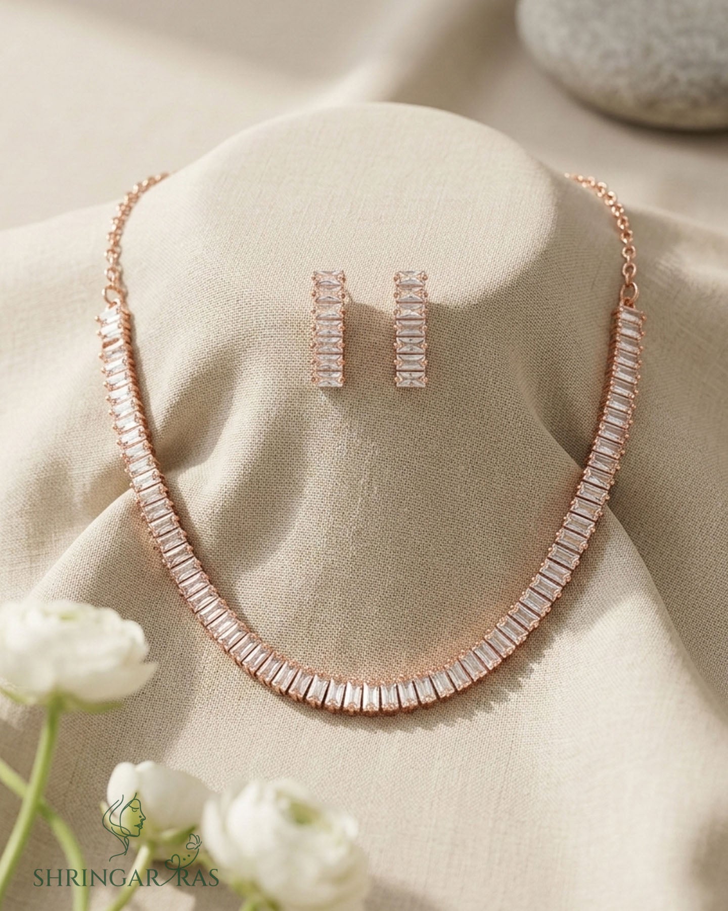 Crystal Royale Rose Gold Necklace Set