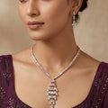 Elegant Cascade Rose Gold Necklace Set