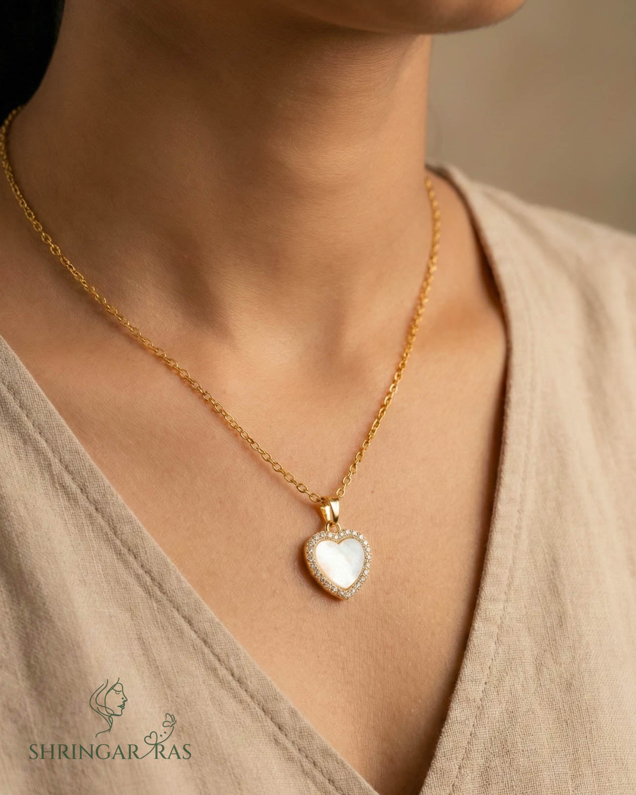 Forever Love Heart Pendant Chain Necklace