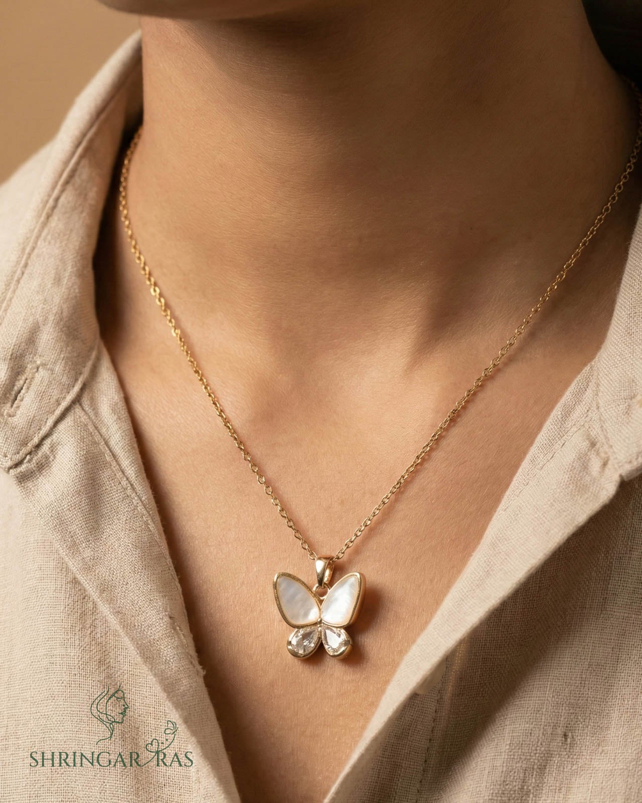 Butterfly Pendant Chain Necklace