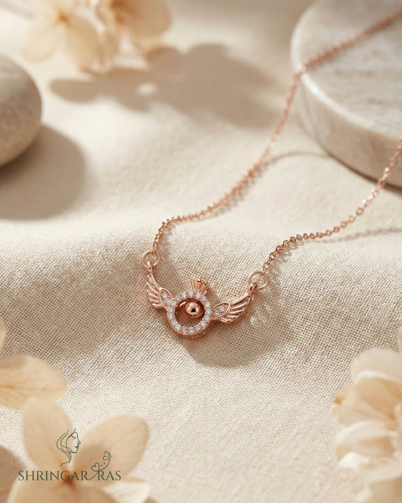 Angle Wing Pendant Chain Necklace