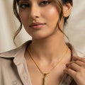 Cylinder Pendant Anti Tarnish Necklace