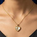 Heart Rose Pendant Anti Tarnish Necklace