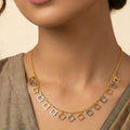 Square Waterdroplet Charm Anti Tarnish Necklace